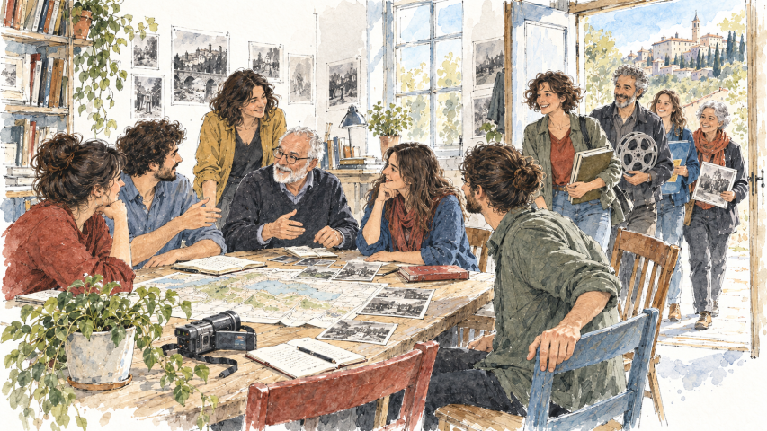 Persone riunite attorno al progetto di Canale Cultura APS